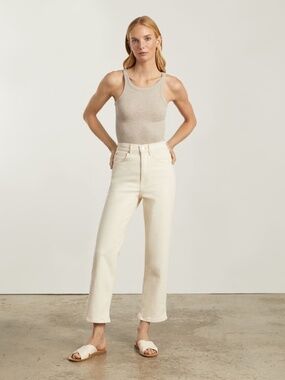 Everlane The Way High Jean in Ecru Women's Size 31
